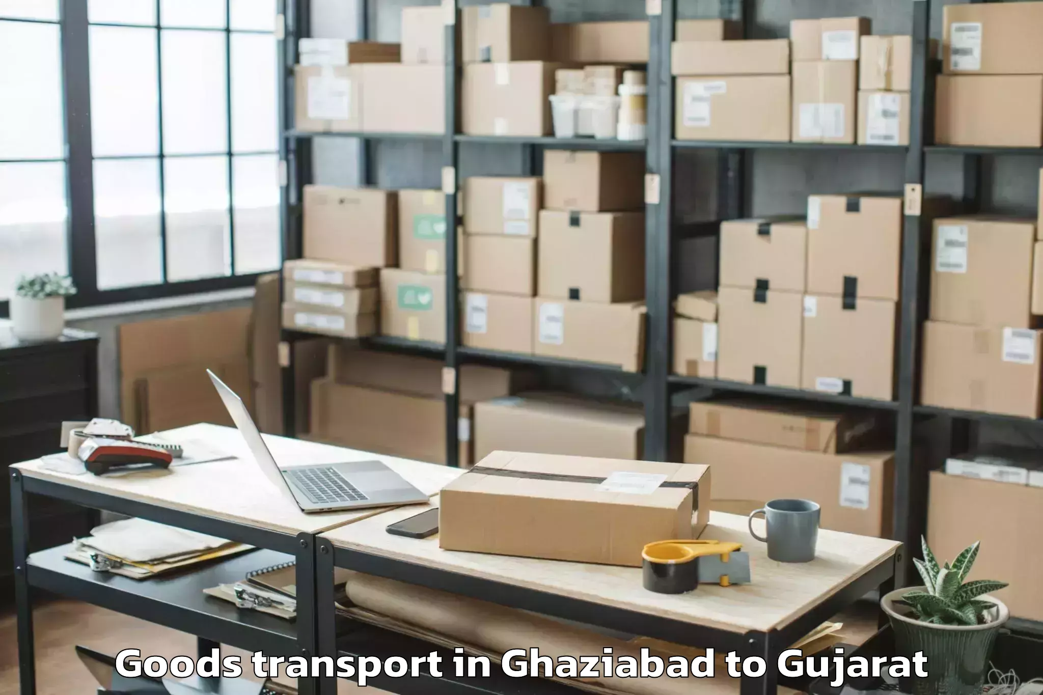 Easy Ghaziabad to Karjan Goods Transport Booking